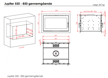 550-850 double face tegning