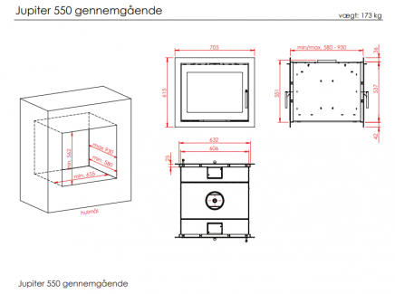 550 double face tegning