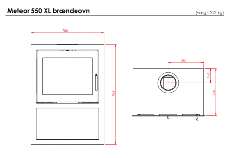 meteor 550 XL tegning